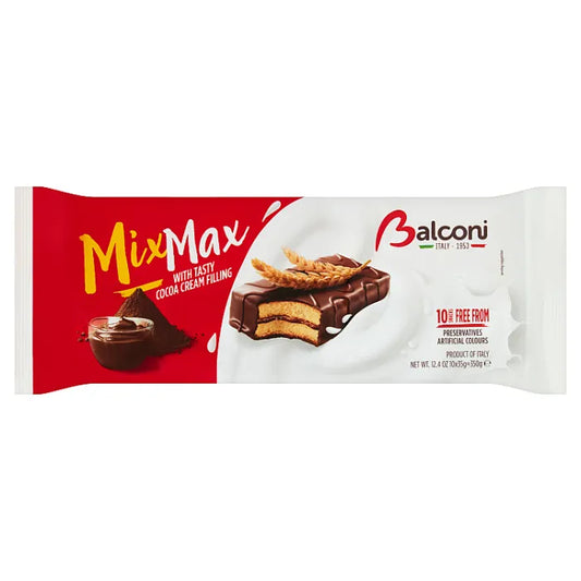 Balconi Mix Max with Tasty Cocoa Cream Filling 10 x 35g (350g)