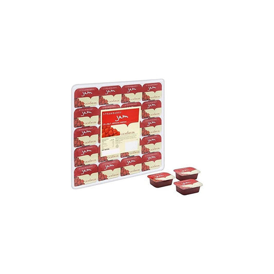 Lichfields Raspberry Small Mini Individual Jam Portions Pots 20 x 20g