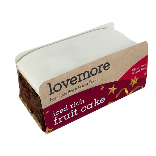 Lovemore Gluten Free Iced Fruit Cake Christmas Slab 400g