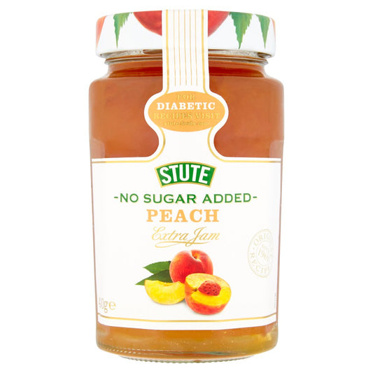Stute No Sugar Added Peach Jam 430g – 90% Less Sugar Diabetic-Friendly