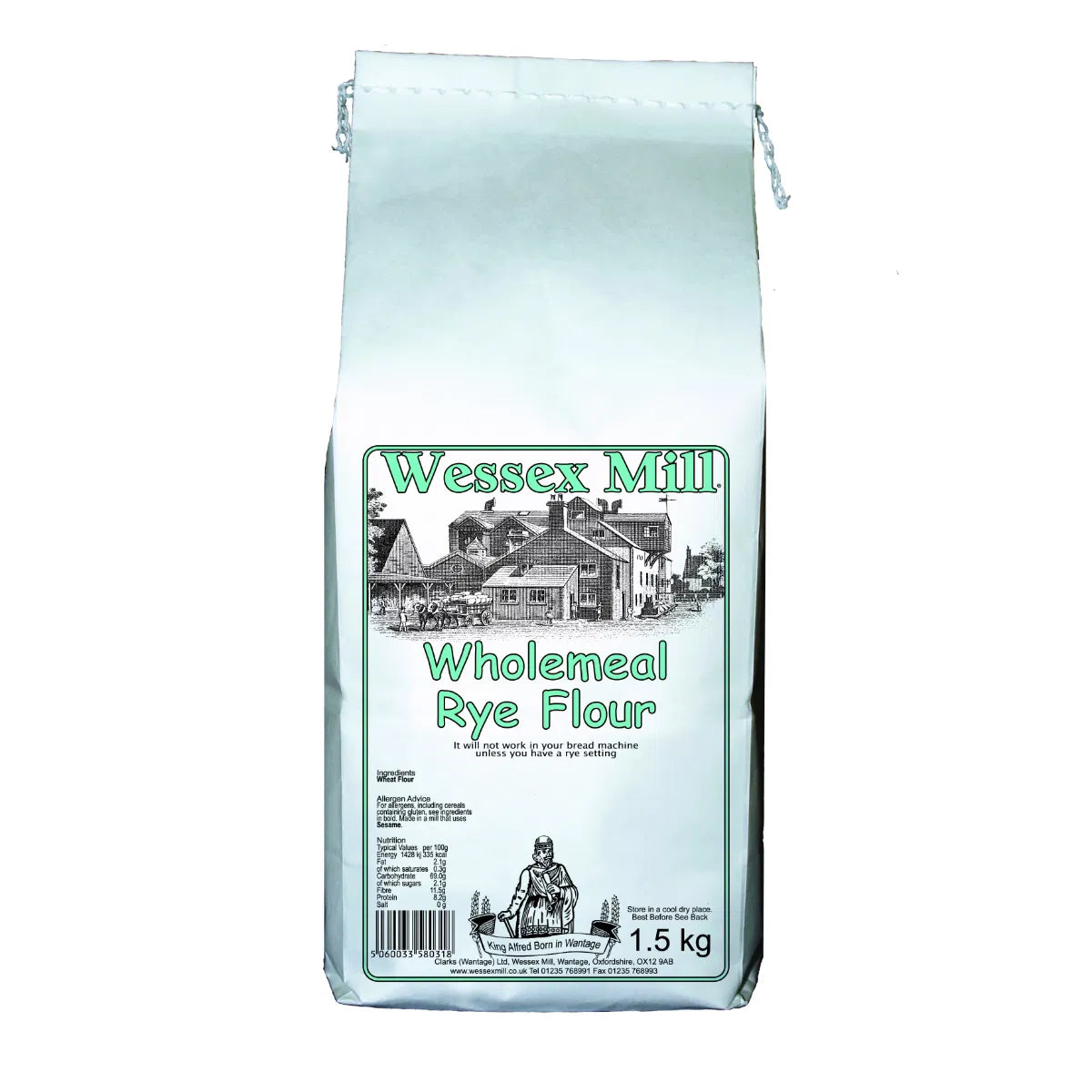 Wessex Mill Flour Wholemeal Rye Flour 1.5kg