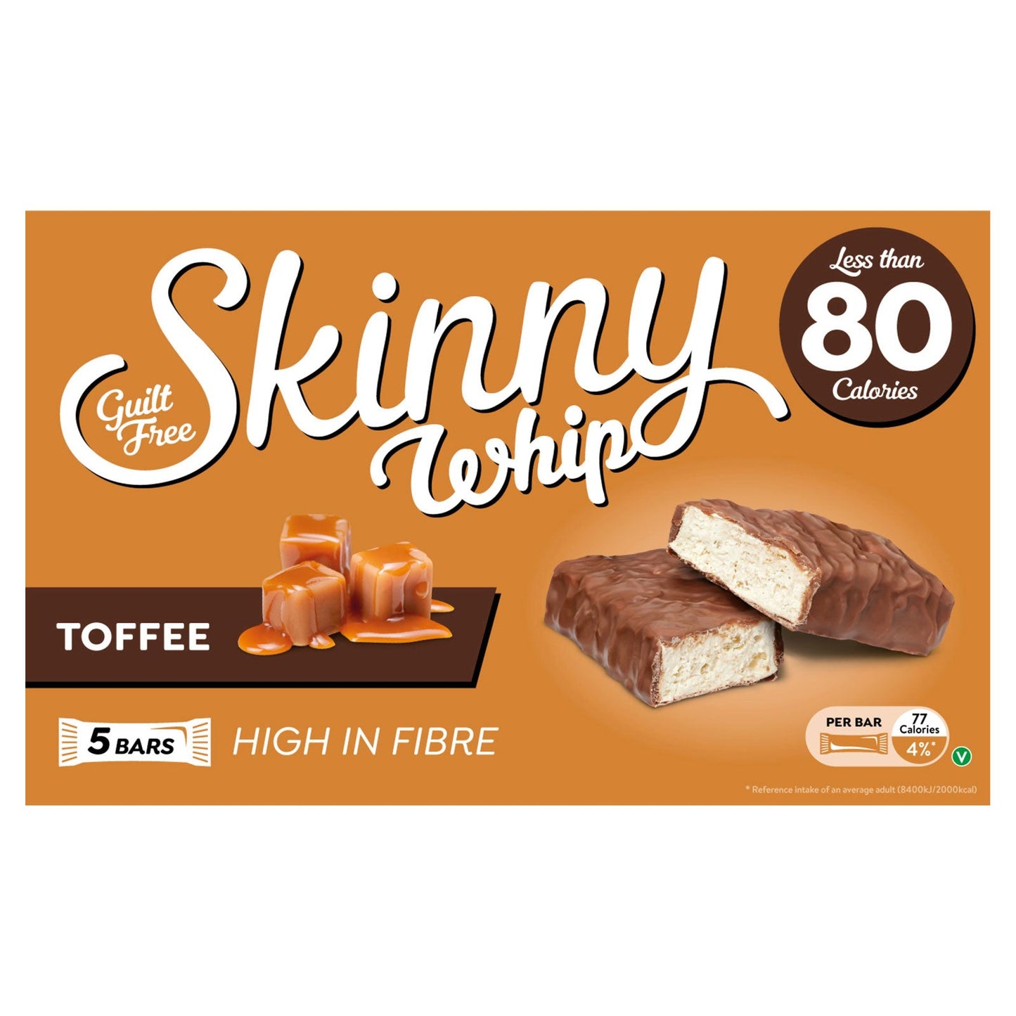 Skinny Whip Toffee Chocolate Bar 20g Pack of 5