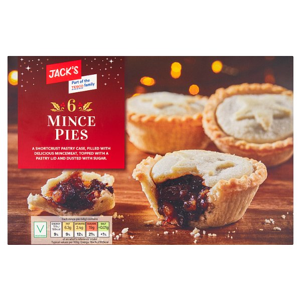 Jack’s Mince Pies 6 Pack – Shortcrust Pastry Christmas Mince Pies