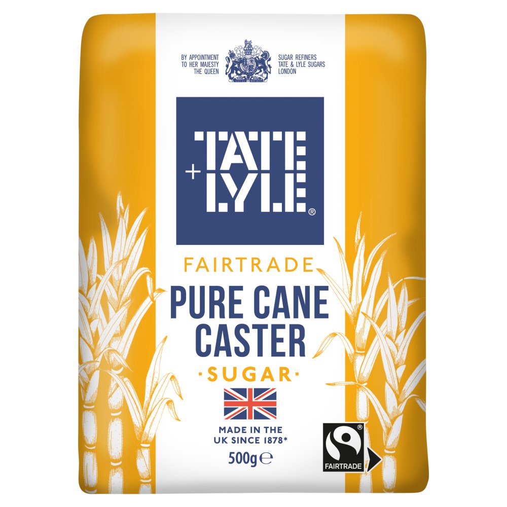 Tate & Lyle Fairtrade Caster Sugar 500g | Vegan Pure Cane Sugar