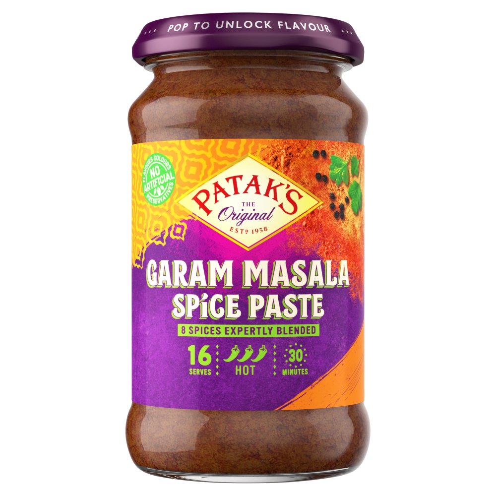 Patak’s Garam Masala Curry Paste Hot 283g Indian Spice Blend