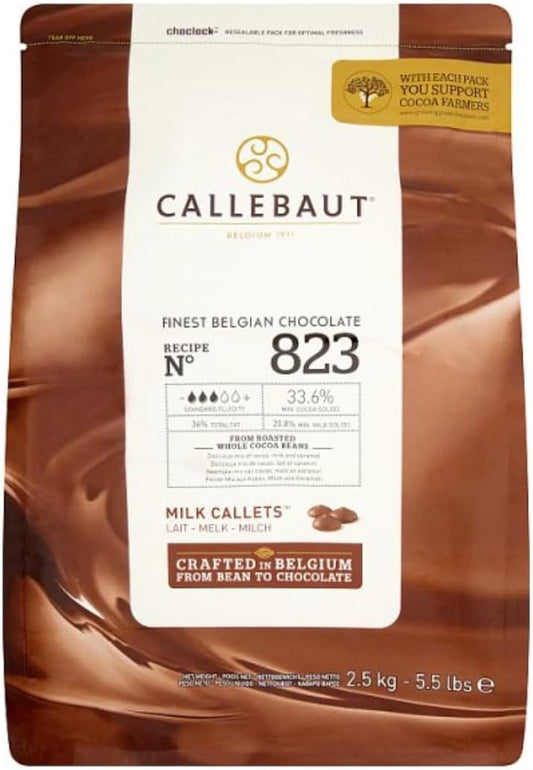 Callebaut 823 Milk Chocolate Callets 2.5kg