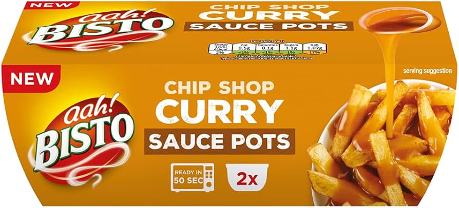 Bisto Curry Sauce Pots Chip Shop Microwave 2x90g