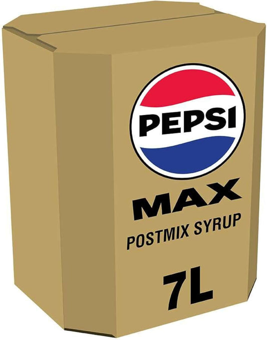 Pepsi Max Postmix Syrup Bag in Box 7L –Cocentrate Makes 42L