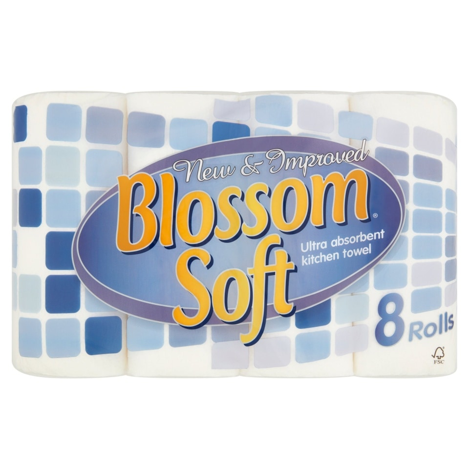 Blossom Soft Kitchen Towel 8 Rolls