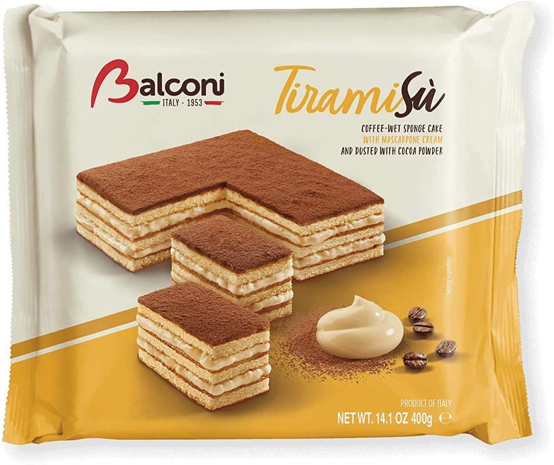 Balconi Tiramisu Cake Italian Chocolate & Coffee Sponge Dessert 400g