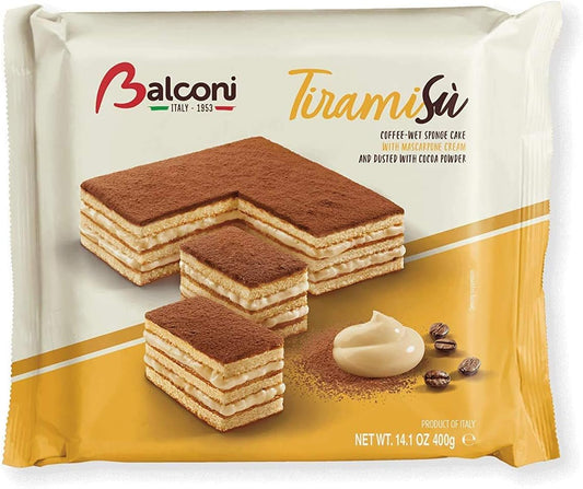 Balconi Tiramisu Cake Italian Chocolate & Coffee Sponge Dessert 400g