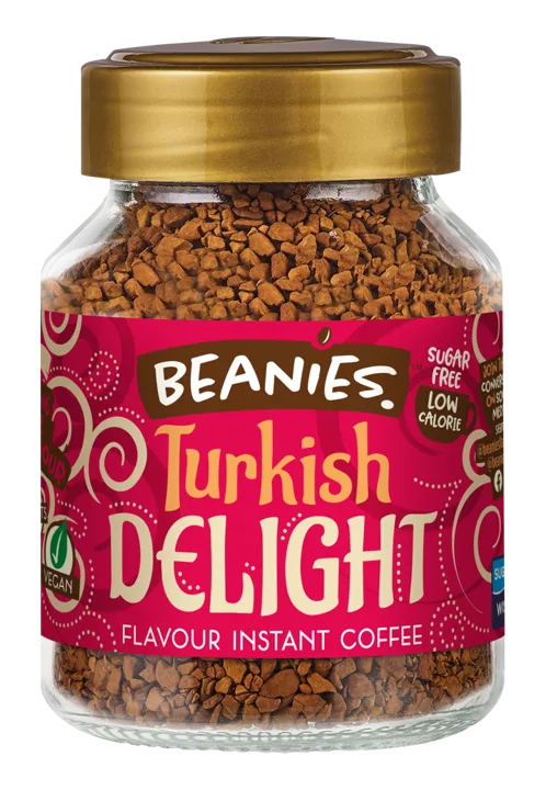 Turkish Delight Flavoured Coffee Beanies 50g