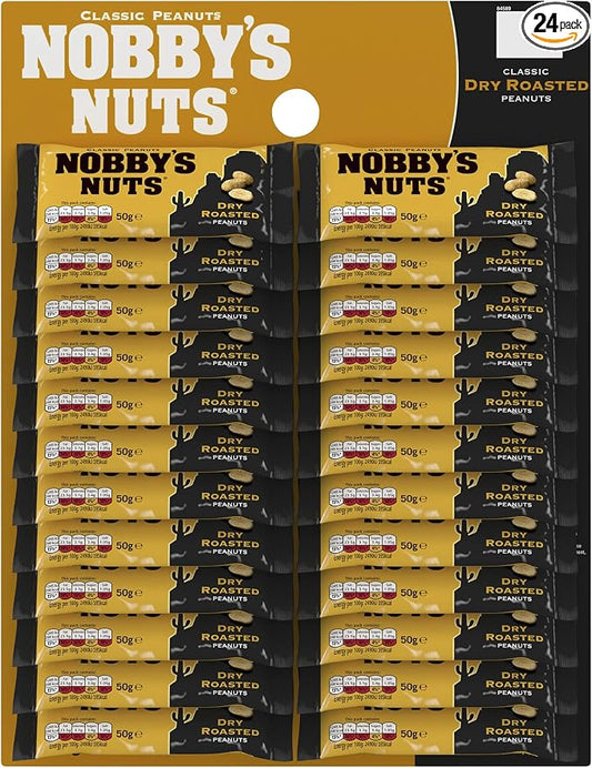 Nobby’s Nuts Dry Roasted Peanuts 24 x 50g – Pub Card