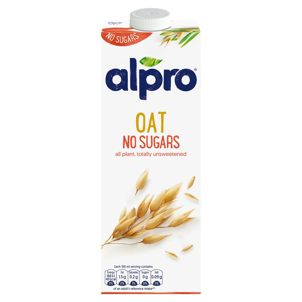 Alpro Oat No Sugars Long Life Drink 1L