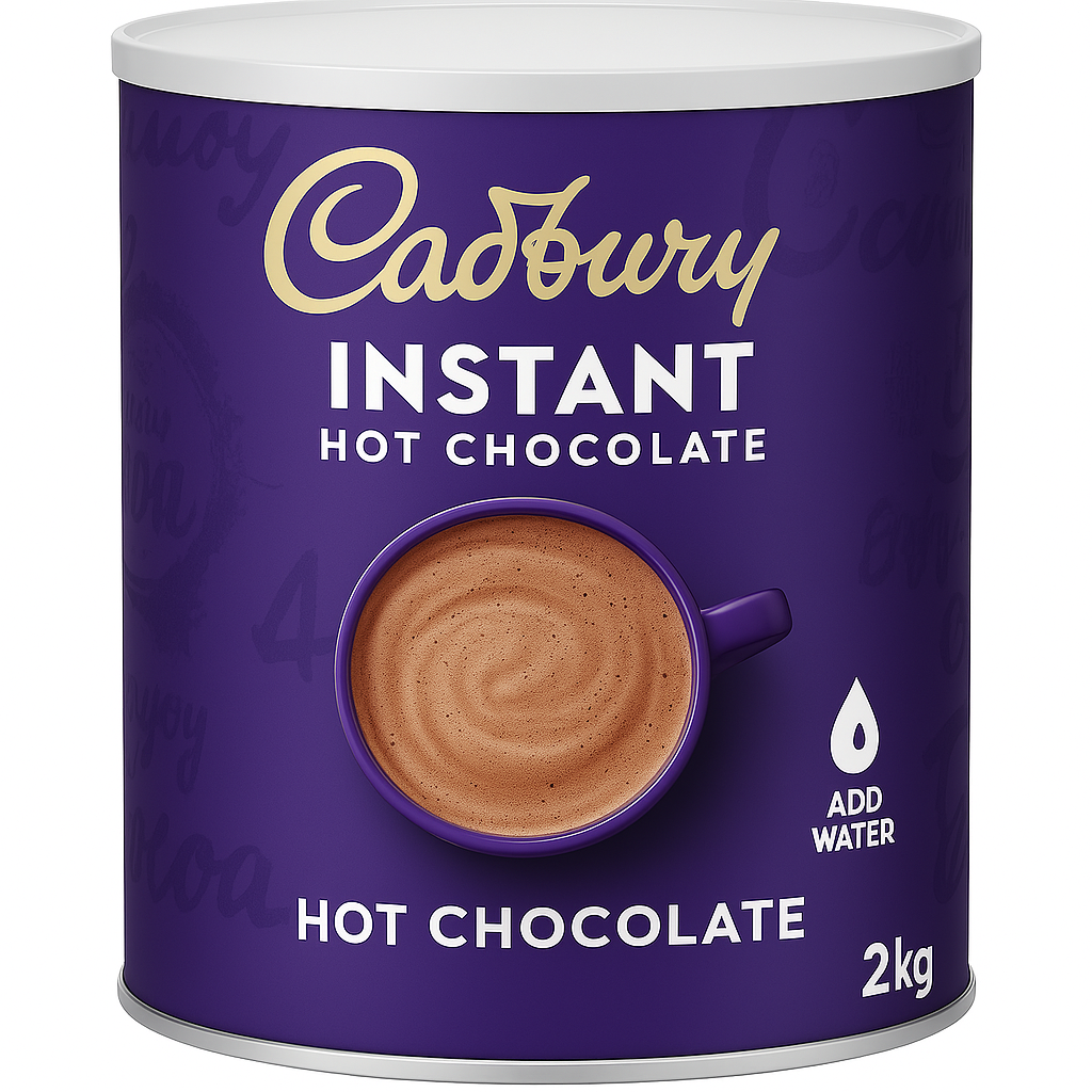 Cadbury Instant Hot Chocolate 2kg Coca Powder Tub (Add Water)