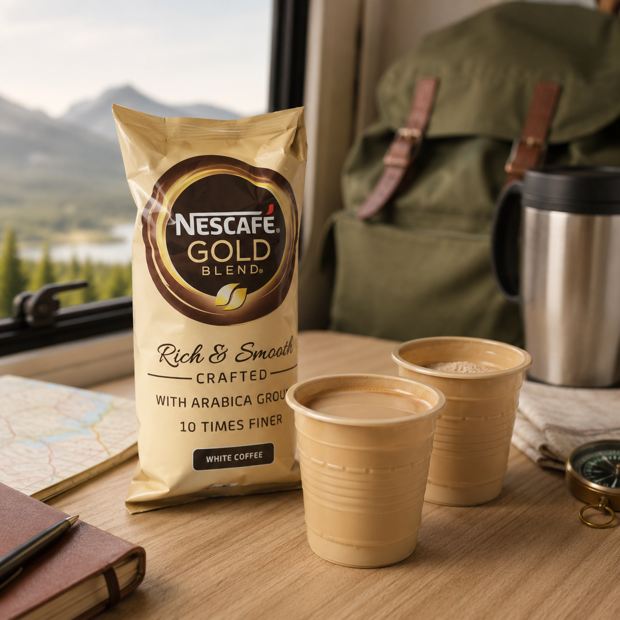 Nescafé Gold Blend White Coffee Cups – 5 Sleeves Instant White Coffees