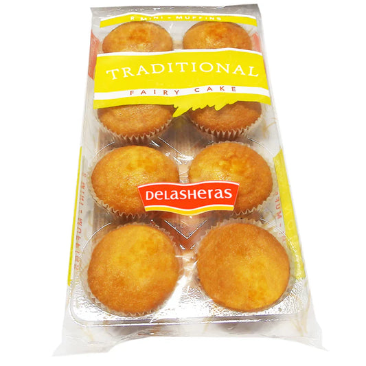 Fairy Cakes Traditional Plain Flavour Mini Muffins 8 Cup Cakes Pack 108g