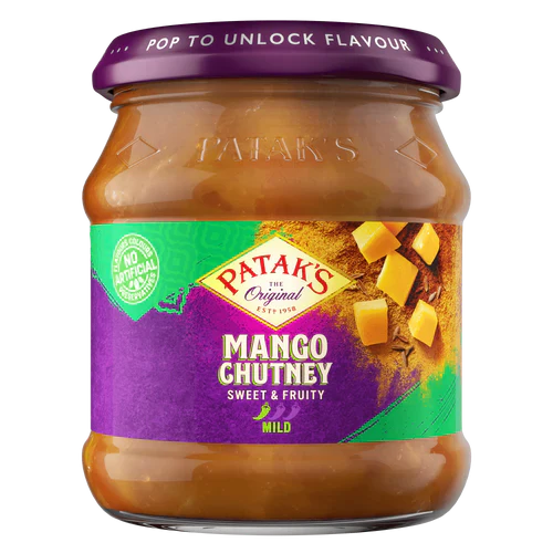 Patak’s Mango Chutney Sweet Mild 340g – For Poppadoms & Curry