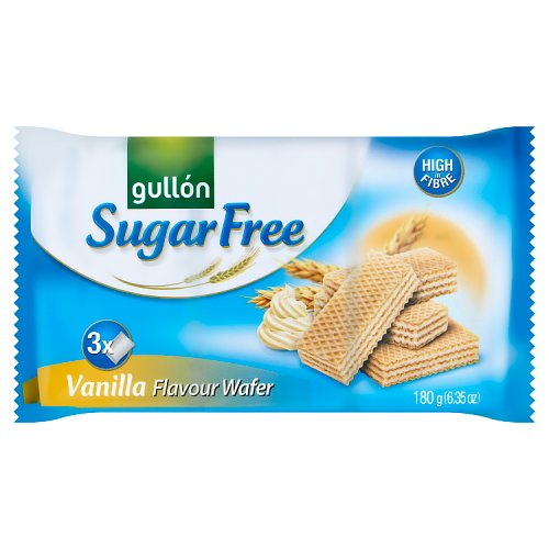 Gullon Sugar Free Vanilla Crème Filled Wafer 180g