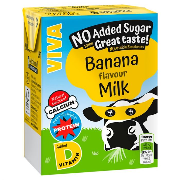 VIVA Banana Flavoured Milk Carton 200ml