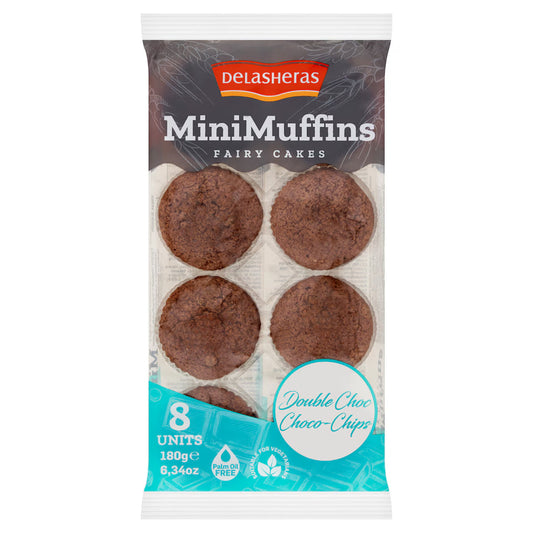 Fairy Cakes Double Chocolate Flavour Mini Muffins 8 Cup Cakes Pack 108g