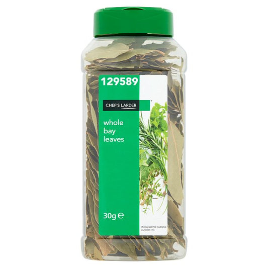 Chef’s Larder Whole Bay Leaves 30g – Fragrant & Essential Culinary Herb