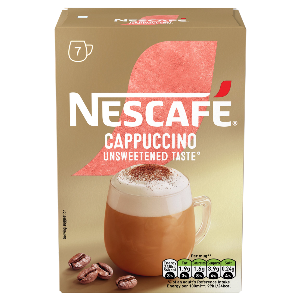 Nescafé Cappuccino Unsweetened – 7 Sachets