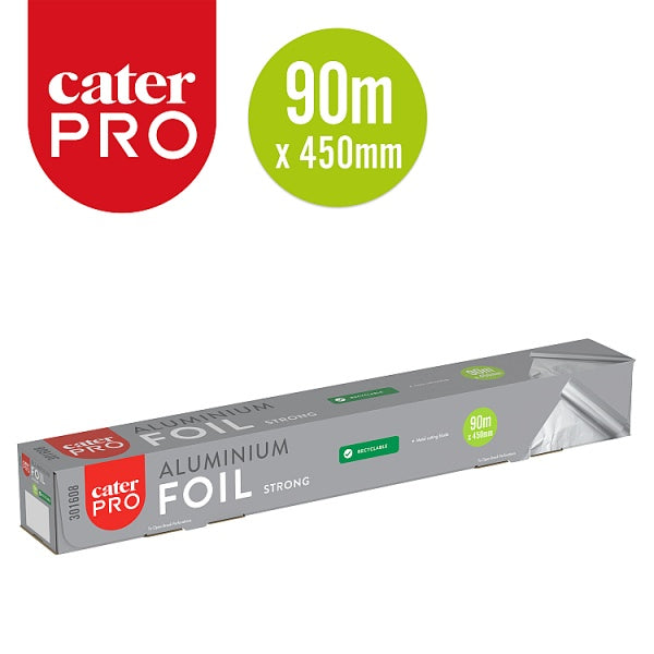 CaterPro Strong Aluminium Foil 90m x 450mm Catering Roll
