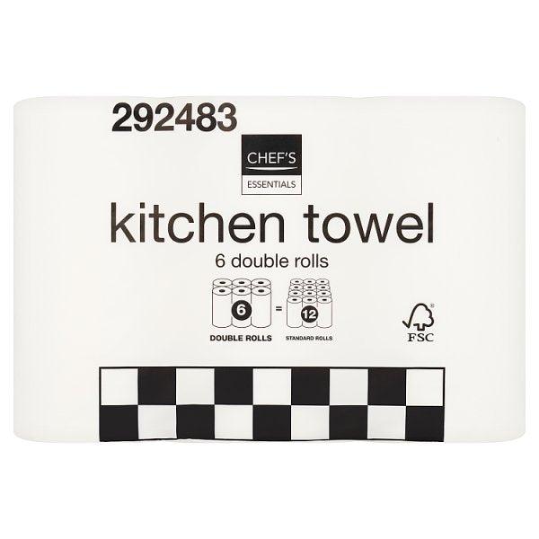 Chef's Essentials 6 Kitchen Towel Rolls