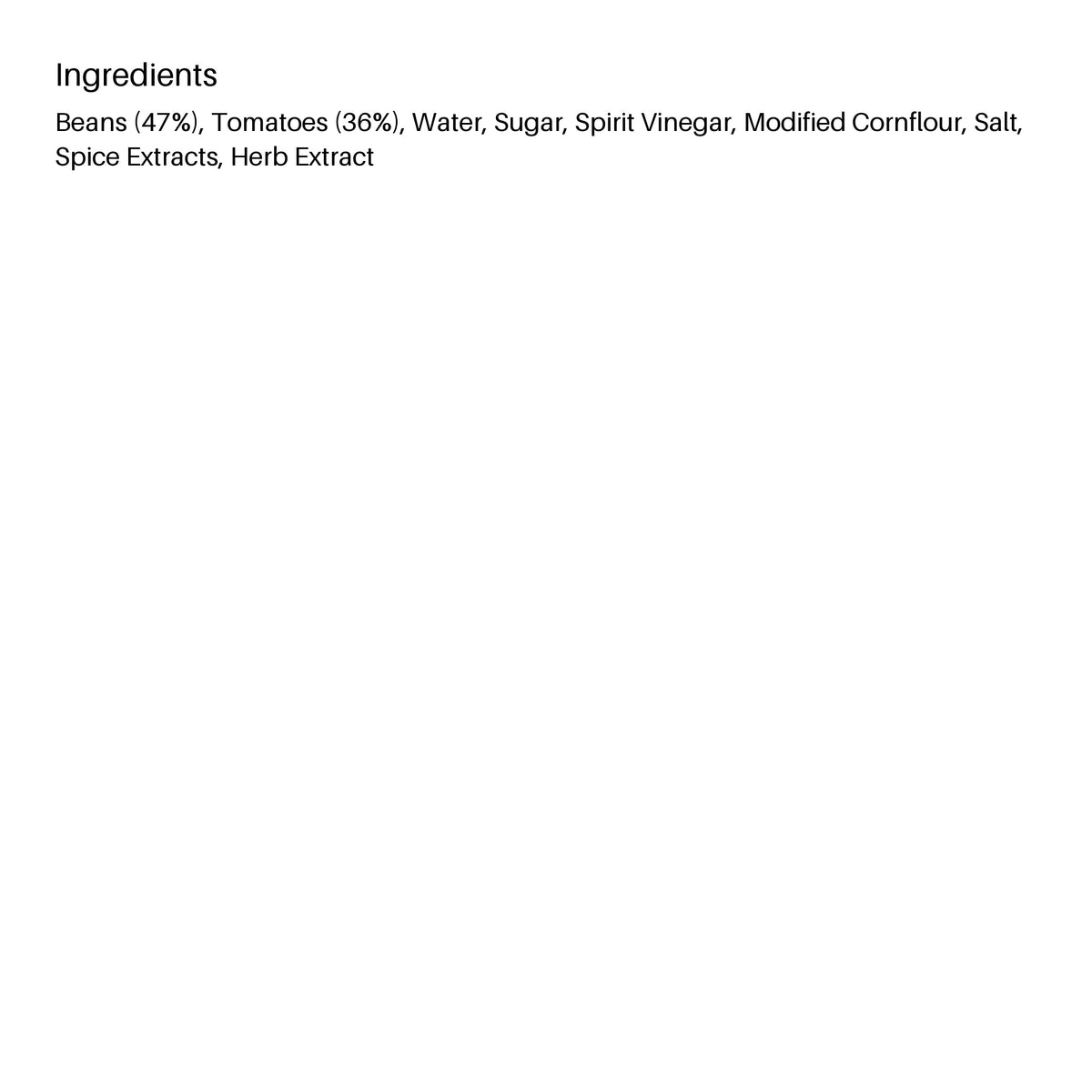 Heinz Baked Beanz 2.62kg ingredients
