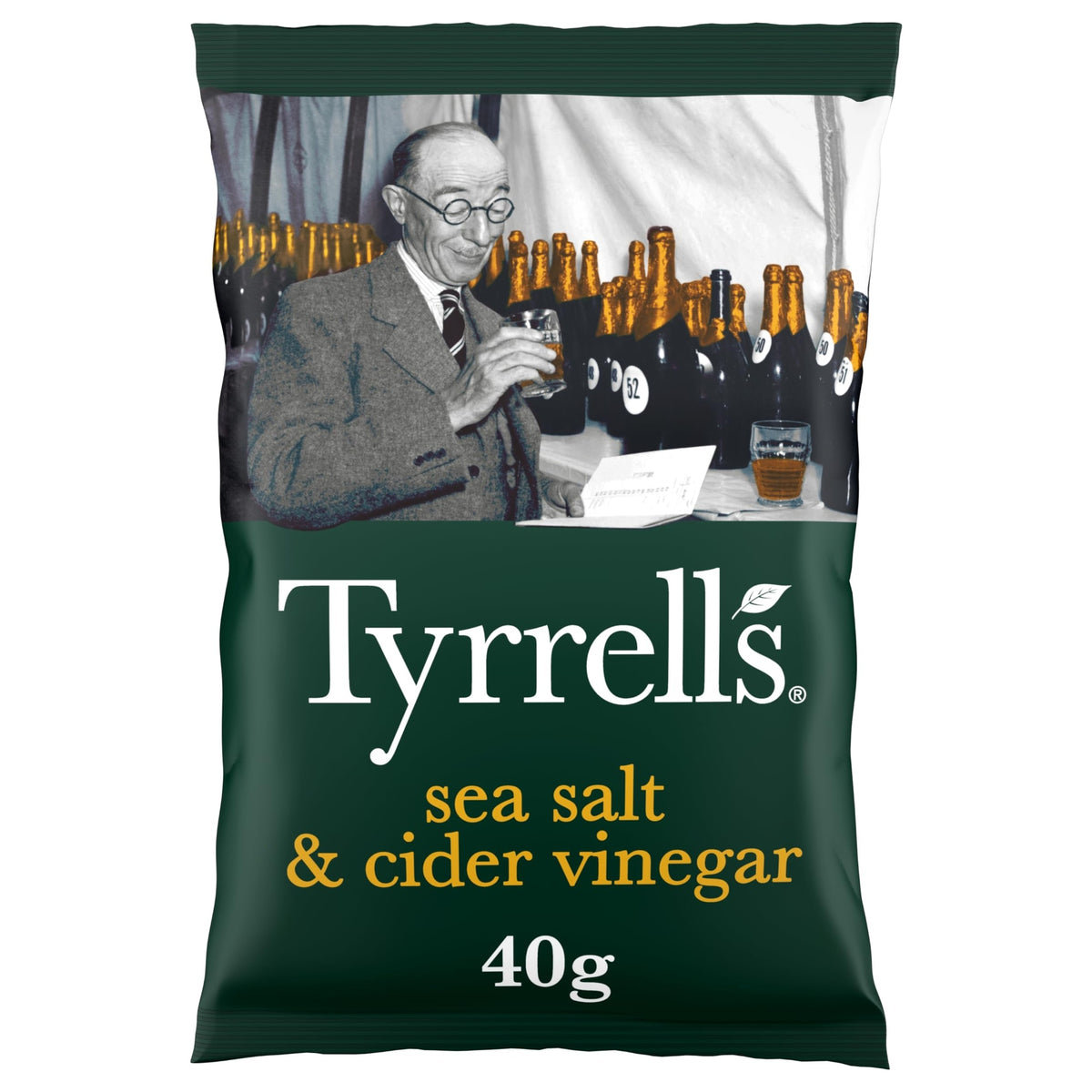 Tyrrells Sea Salt & Cider Vinegar Crisps 40g
