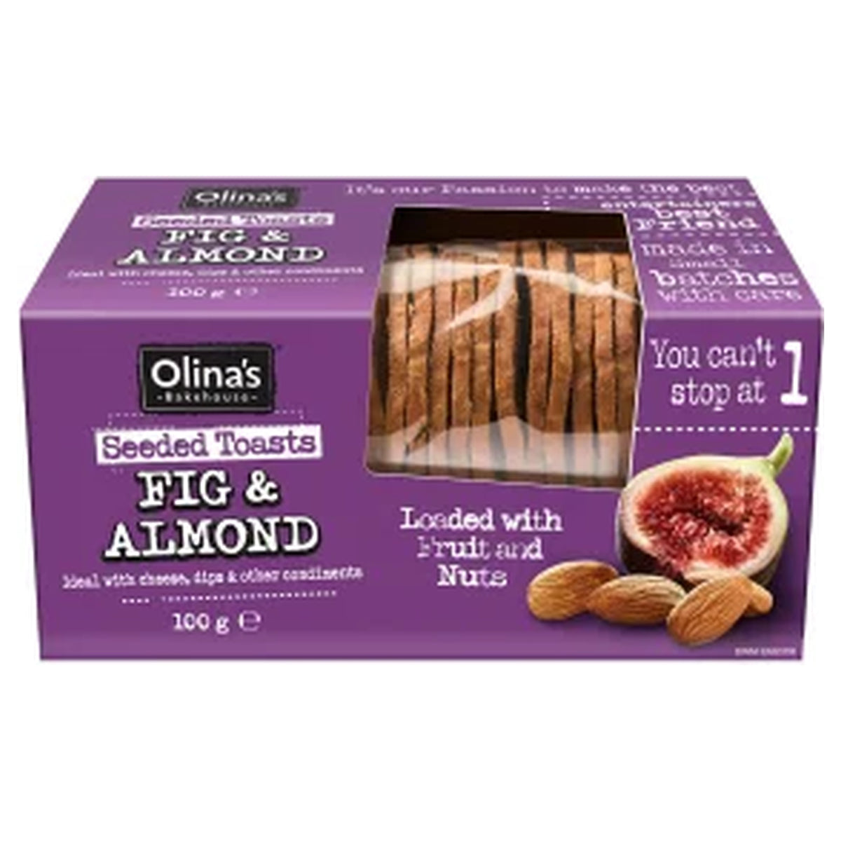 Olina's Seeded Toasts Fig & Almond 100g