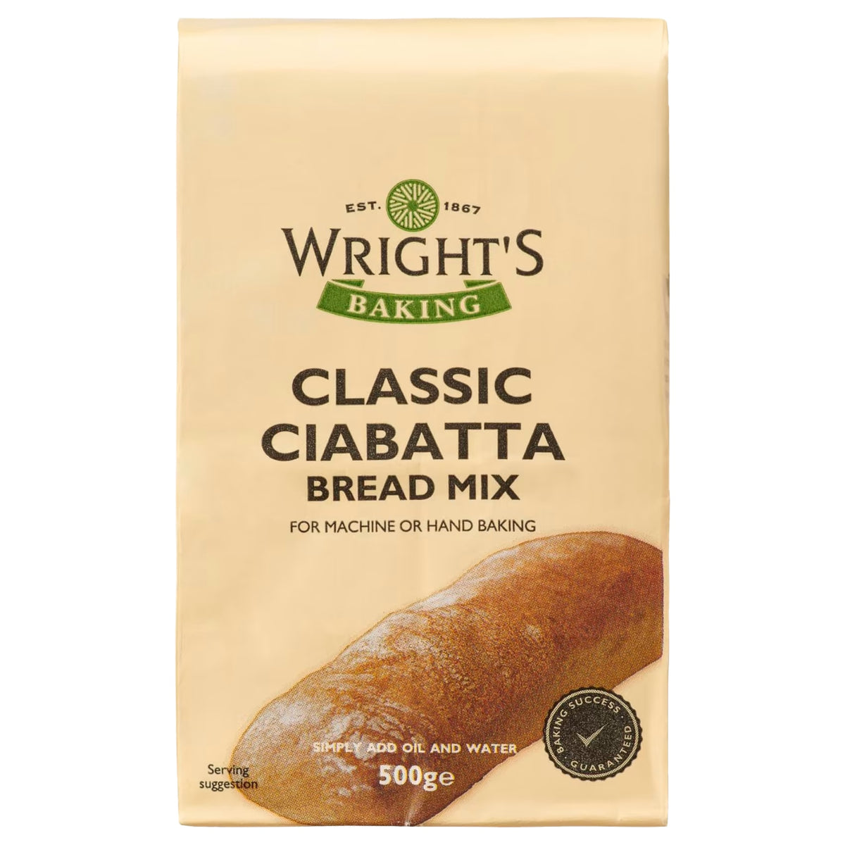 WRIGHT'S BAKING Classic Ciabatta Bread Mix 500g