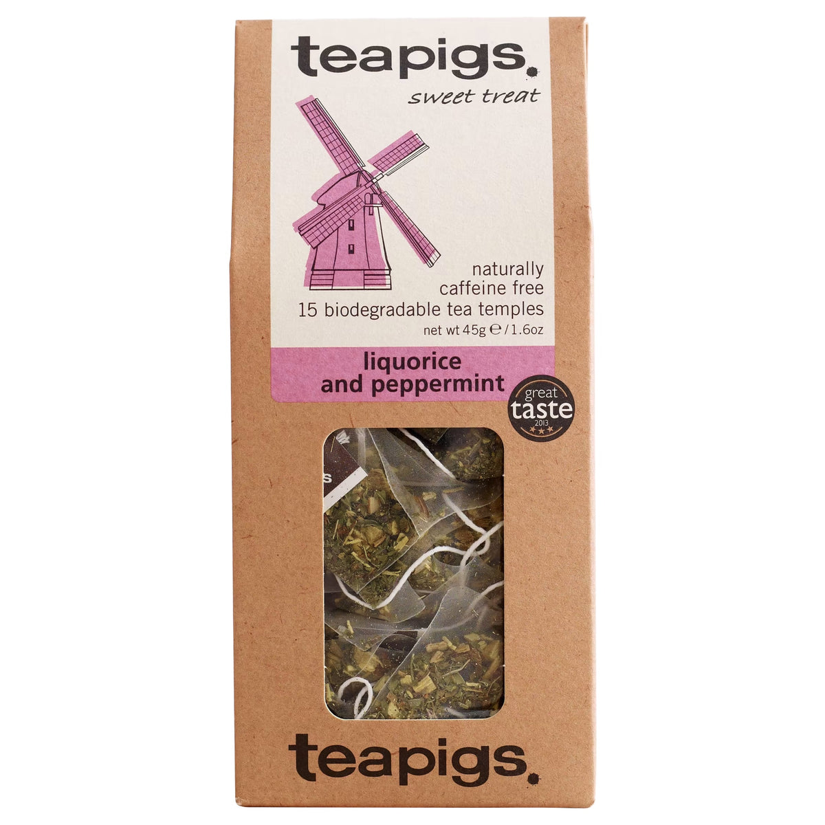 TEAPIGS 15 Liquorice & Peppermint Tea Temples 45g