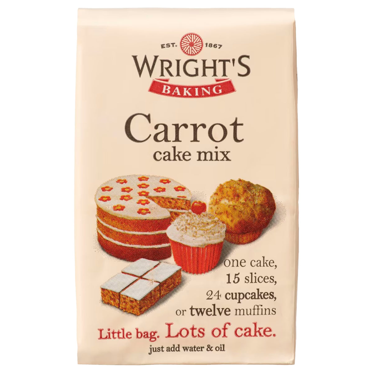 WRIGHT'S BAKING Carrot Cake Mix 500g