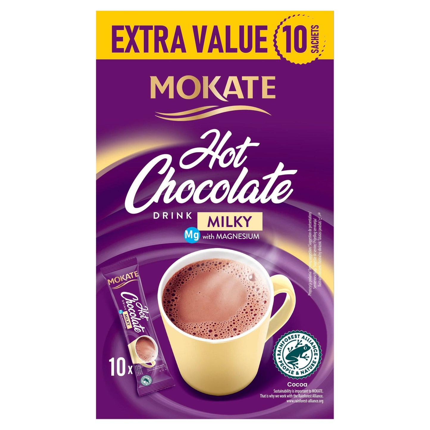Mokate Milky Hot Chocolate Sachets (10 x 18g)