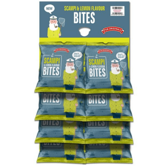 Scampi Fries Crisps Bites Pub Card 40g x 8 Packs