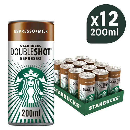 Starbucks Doubleshot Espresso Milk Coffee Drink Cans 200ml 12 Pack
