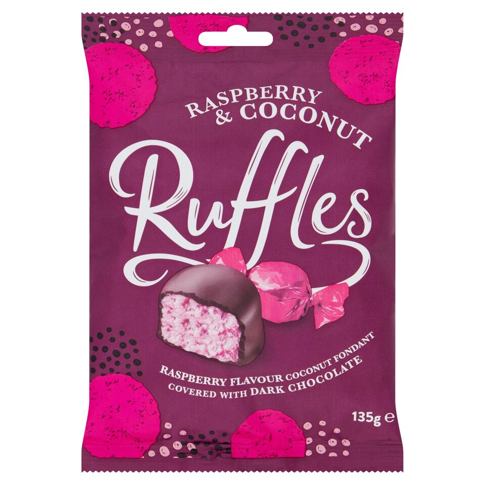 Raspberry and Coconut Ruffles 135g