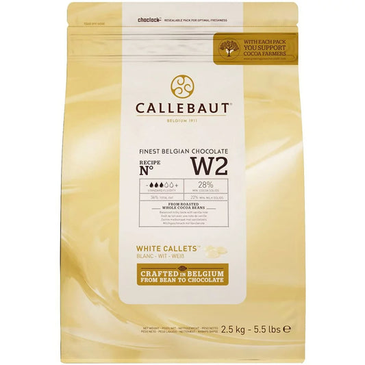 Callebaut White Chocolate Callets W2 2.5kg