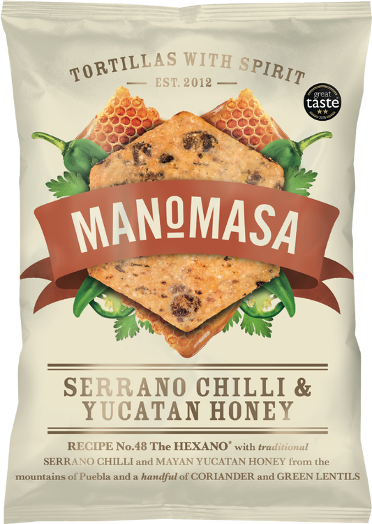 Manomasa Serrano Chilli & Yucatan Honey Tortilla Chips 140g