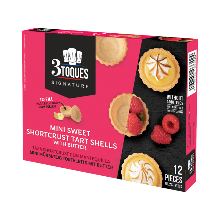 3 Toques Mini Sweet Shortcrust Tart Shells with Butter 72g