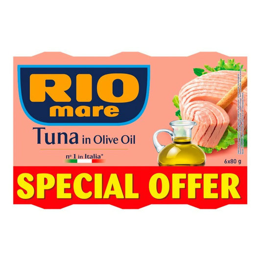 Rio Mare Tuna in Olive Oil 6 Cans x 80g