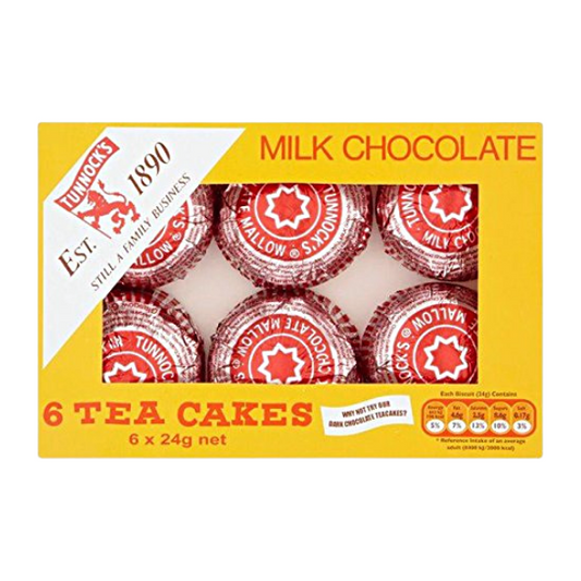 Tunnock's Milk Chocolate Tea Cakes 6 x 24g