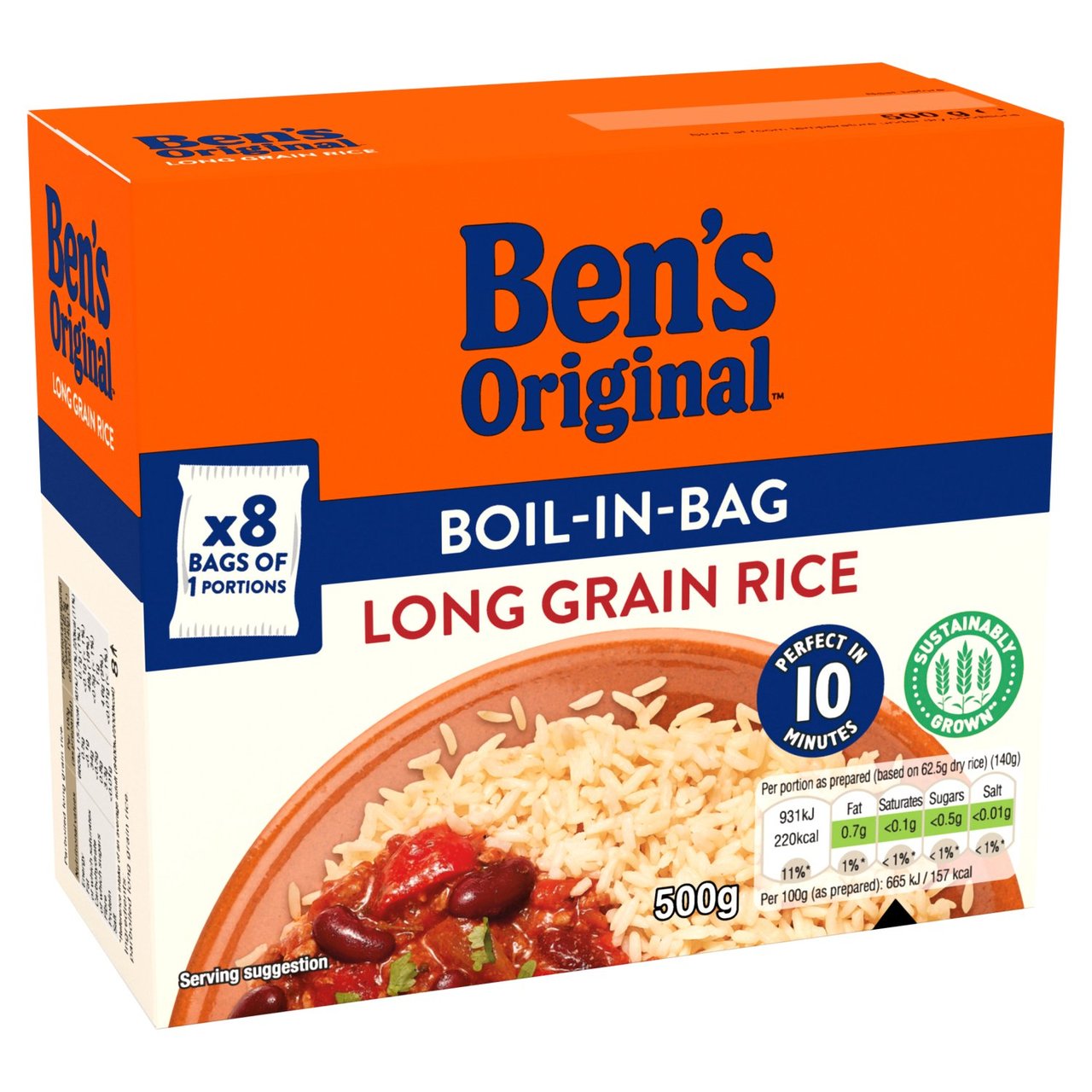 Ben's Original Boil In Bag Long Grain Rice 500g