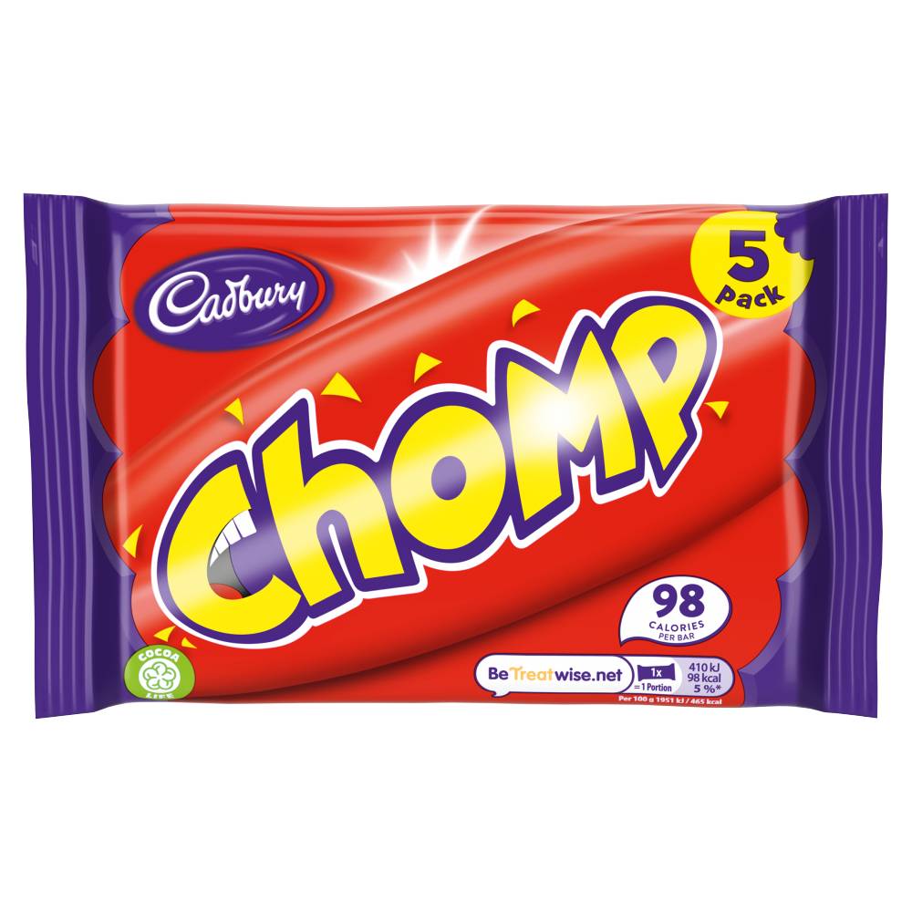 Cadbury Chomp Bar 5 Pack, 105g