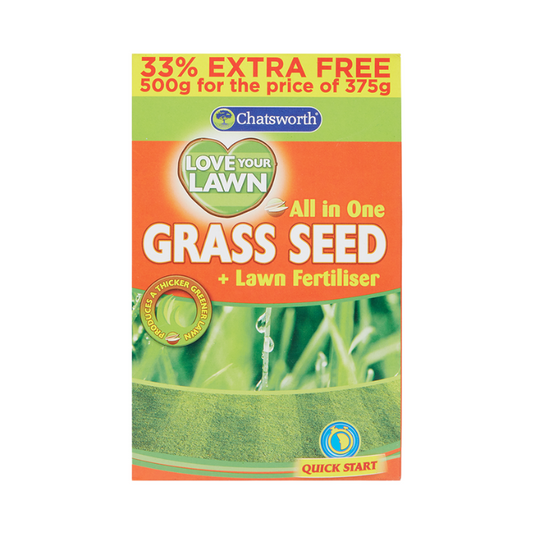 Chatsworth All in One Grass Seed & Lawn Fertiliser 500g