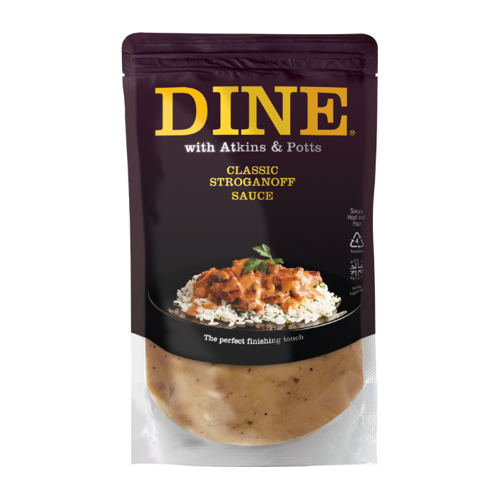 DINE with Atkins & Potts Classic Stroganoff Sauce 350g