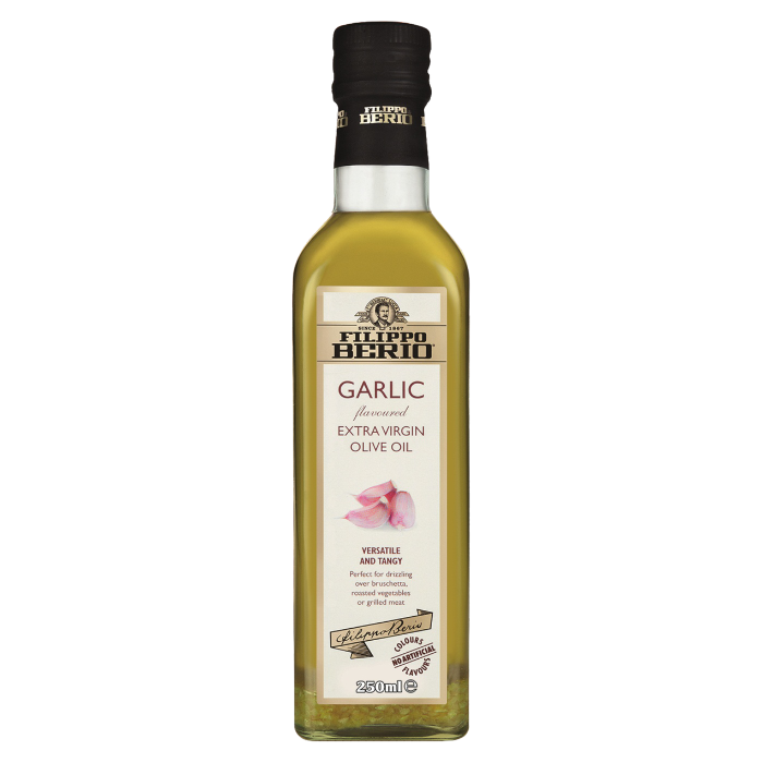 Filippo Berio Garlic Flavoured Extra Virgin Olive Oil 250ml
