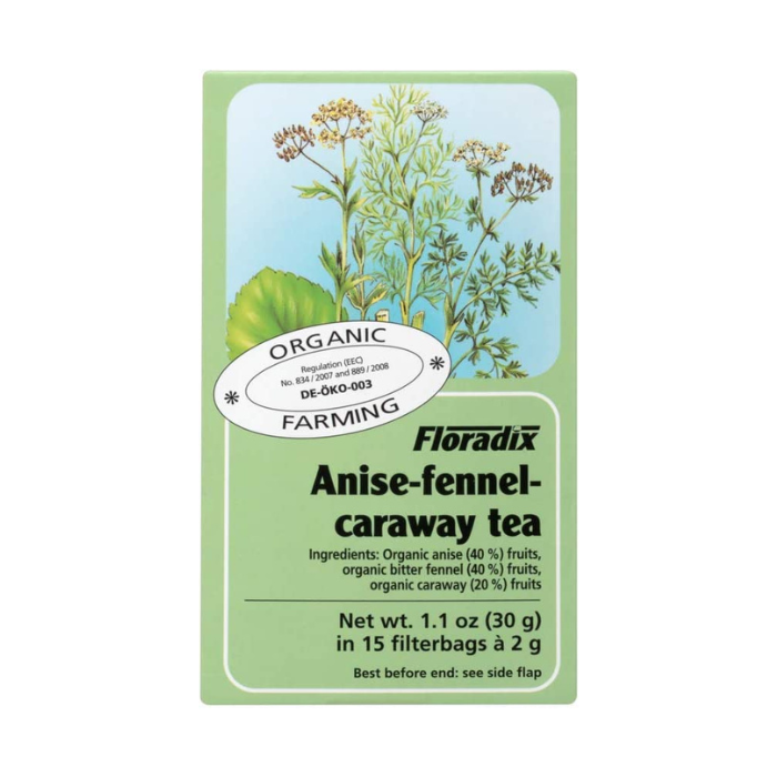 Floradix Anise-Fennel-Caraway Herbal Tea 15 Teabags